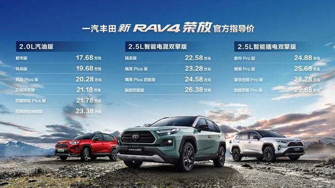 全能超进化 一汽丰田新RAV4荣放野性来袭，售价17.68万元起